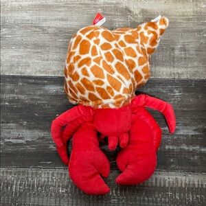 Plush Hermit Crab Toy with Giraffe Shell